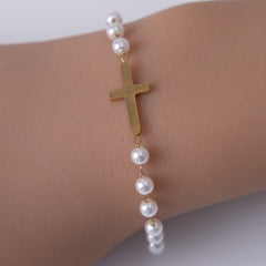 Religious Cross Stainless Steel Jewelry Bracelet