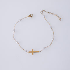 Religious Cross Stainless Steel Jewelry Bracelet